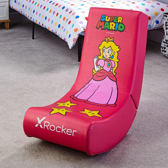 X Rocker Nintendo Super Mario All-Star Collection Floor Rocker Gamingstuhl, Peach rosa