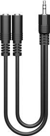 Wentronic Goobay Audio Y Kabeladapter, 1x 3.5mm Klinke [Stecker] > 2x 3.5mm Klinke [Buchse], 0.2m (50464)