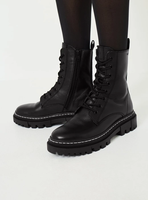 Tamaris Lederstiefelette schwarz (Damen)