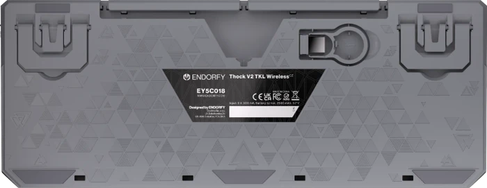 Endorfy Thock V2 TKL Wireless, PBT, grau, LEDs RGB, hot-swap, Endorfy YELLOW, USB/Bluetooth, CZ/SK