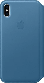 Apple Leder Folio Case für iPhone XS Max cape cod blau