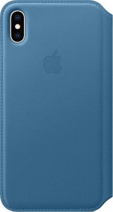 Apple Leder Folio Case für iPhone XS Max cape cod blau