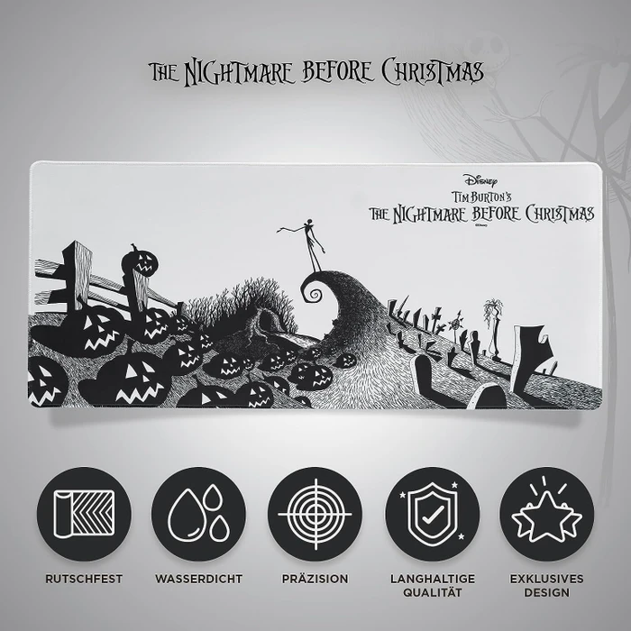 Grupo Erik Editores The Nightmare Before Christmas XL, 800x350mm, Motiv schwarz/weiß