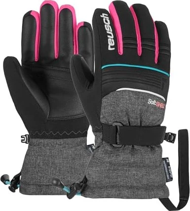 Reusch Kondor R-Tex XT Skihandschuhe black/black melange/knockout pink (Junior)