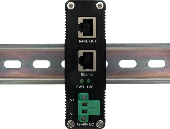 Exsys Industrial Railmount Gigabit PoE-Injektor, 2x RJ-45, 60W LTPoE++