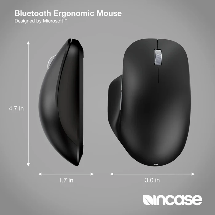 Incase Bluetooth Ergonomic Mouse Black, schwarz, Bluetooth