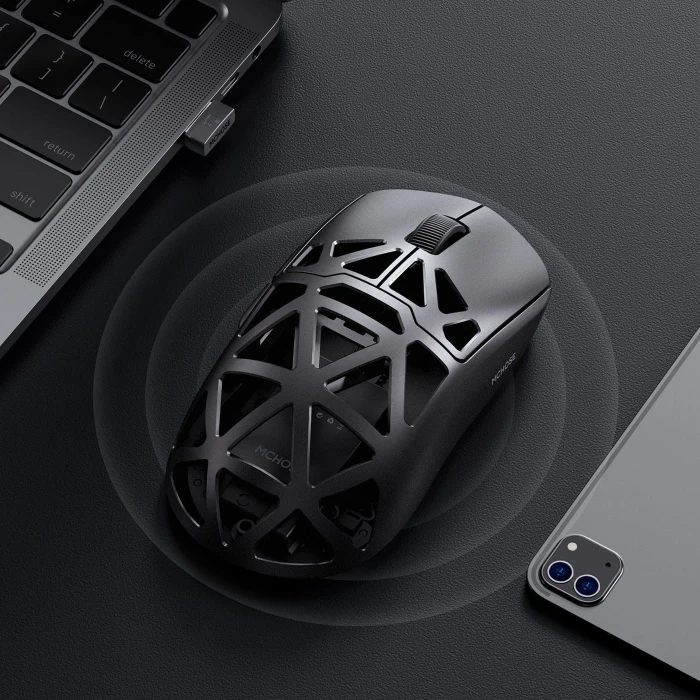 Mchose AX5 Pro Max Magnesium Alloy Wireless Mouse, schwarz, USB/Bluetooth