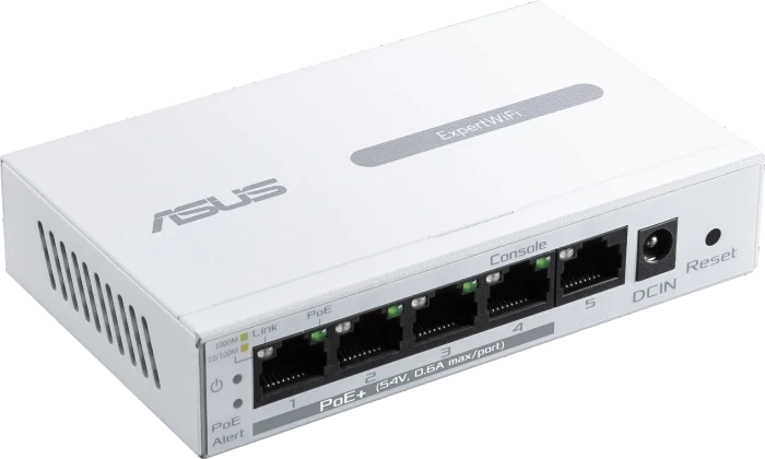 ASUS ExpertWiFi EBP15 Desktop Gigabit Smart Switch, 5x RJ-45, PoE+