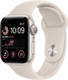 Apple Watch SE (2022) (GPS) 40mm Polarstern mit Sportarmband Polarstern