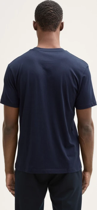 Tom Tailor Basic mit Logo-Print T-Shirt kurzarm dark navy (Herren)