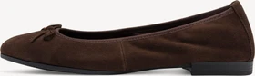 Tamaris Leder Ballerina mocca suede (Damen)