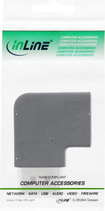 InLine DisplayPort [Buchse] auf Displayport [Stecker] Adapter links gewinkelt