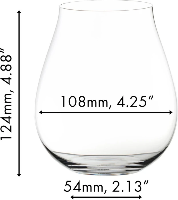 Riedel The O Wine Tumbler Neue Welt Pinot Noir Glas, 2 Stück