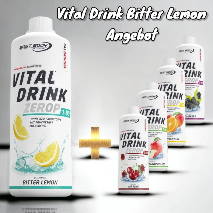 Best Body Nutrition Vital Drink Zerop Bitter Lemon 1l
