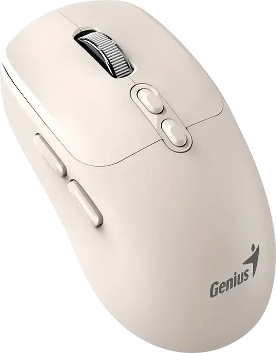 Genius NX-8080S BT Copilot Wireless Silent Mouse, Milk Tea, USB/Bluetooth