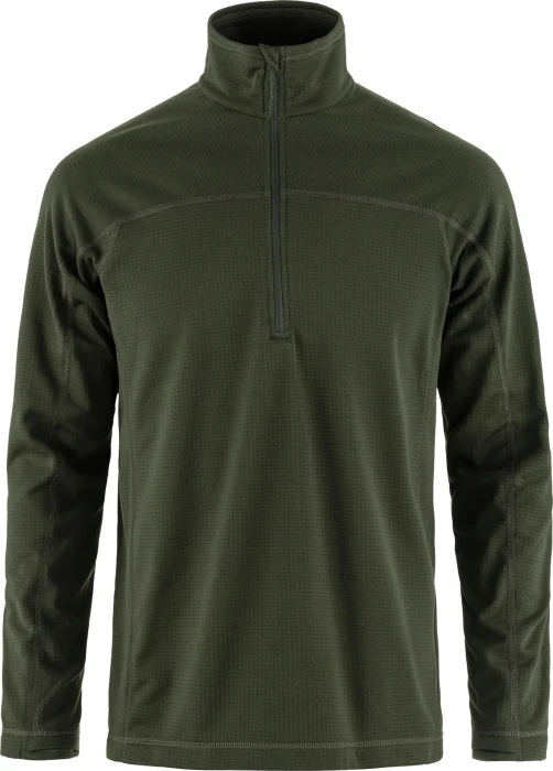 Fjällräven Abisko Lite Fleece Half Zip Funktionsshirt langarm deep forest (Herren)