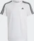 adidas Essentials 3-Streifen Cotton T-Shirt kurzarm weiß/schwarz (Junior) Vorschaubild