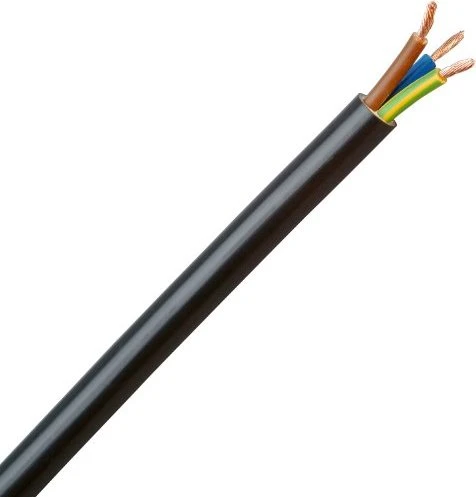 Kopp Schlauchleitung H05VV-F 3Gx1,5mm², 3-adrig, 5m Ring, schwarz