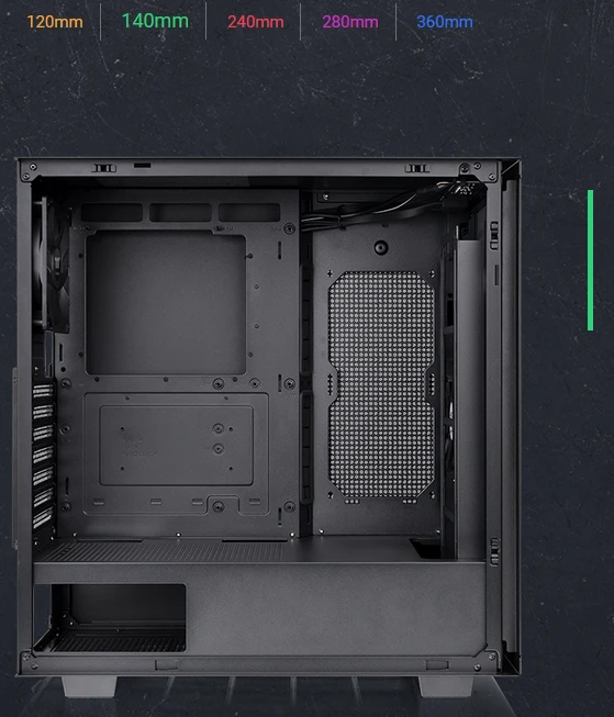 Thermaltake Divider 300 TG Air, schwarz, Glasfenster