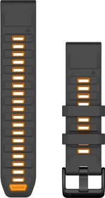 Garmin Ersatzarmband QuickFit 22 Silikon graphite/spark orange