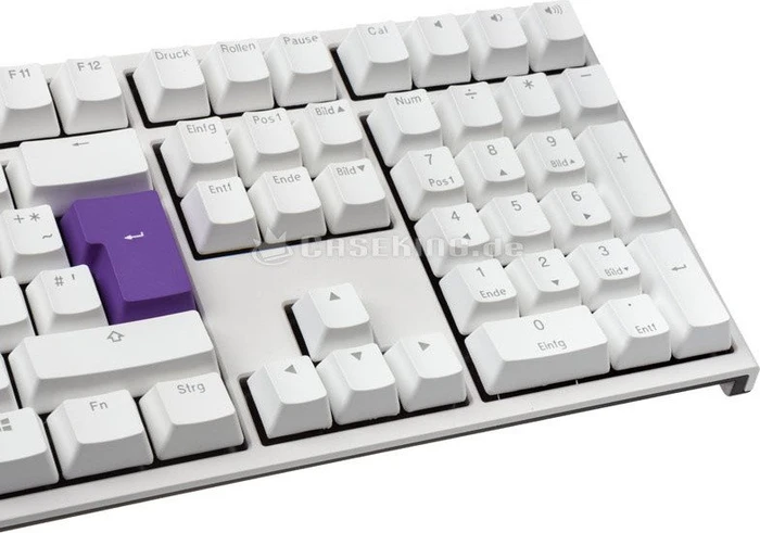 Ducky One 2 Backlit PBT, LEDs weiß, weiß, MX BLACK, USB, DE
