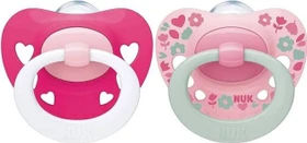 NUK Signature Schnuller, 18-36M, Silikon, rosa, 2 Stück