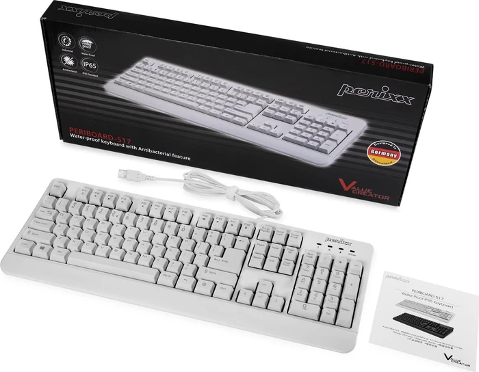 Perixx Periboard-517, weiß, USB, UK