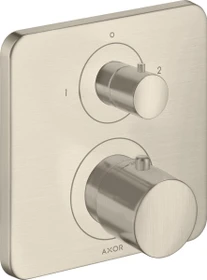 Hansgrohe Axor Citterio M Thermostat mit Ab- und Umstellventil brushed nickel