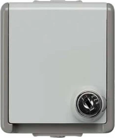 Siemens DELTA fläche IP44 Schuko-Steckdose, dunkelgrau/hellgrau