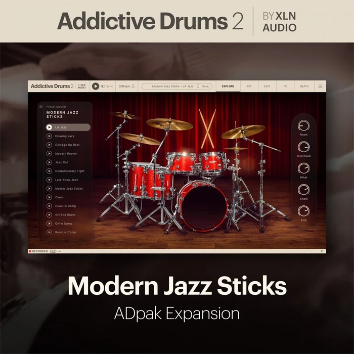 XLN Audio ADpak Modern Jazz Sticks Plugin für Addictive Drums (englisch) (PC/MAC)
