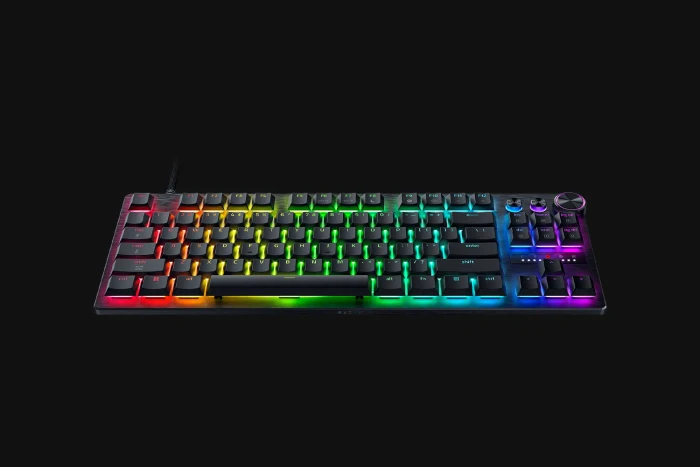 Razer Huntsman V3 Pro Low-profile Tenkeyless 8KHz, schwarz, LEDs RGB, Razer Low-Profile Analog Optical Switch, USB, DE