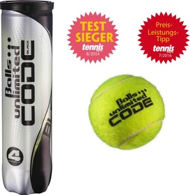 Balls Unlimited Code Black Tennisbälle, 4 Stück
