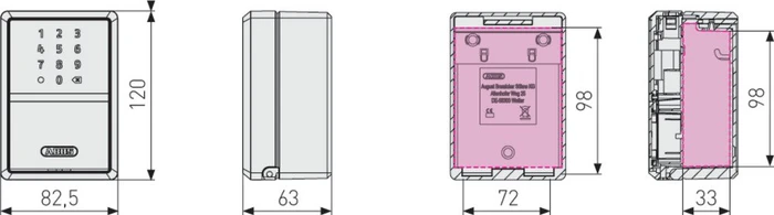 ABUS KeyGarage 787 Smart Bluetooth zur Wandmontage Schlüsselkasten Bluetooth, schwarz/silber