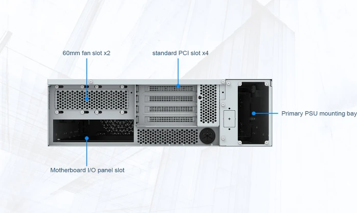 SilverStone RM32, Rackmount Server, schwarz/grau, 3HE, SFX-L