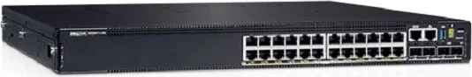 Dell EMC Networking N Series PowerSwitch N2200 Rackmount 2.5G Managed Stacking Switch, 24x RJ-45, 4x SFP28, 1080W PoE++, Front to Back Airflow