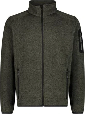 CMP Melange Knit Tech Heavy Fleece Jacke olive/nero (Herren)