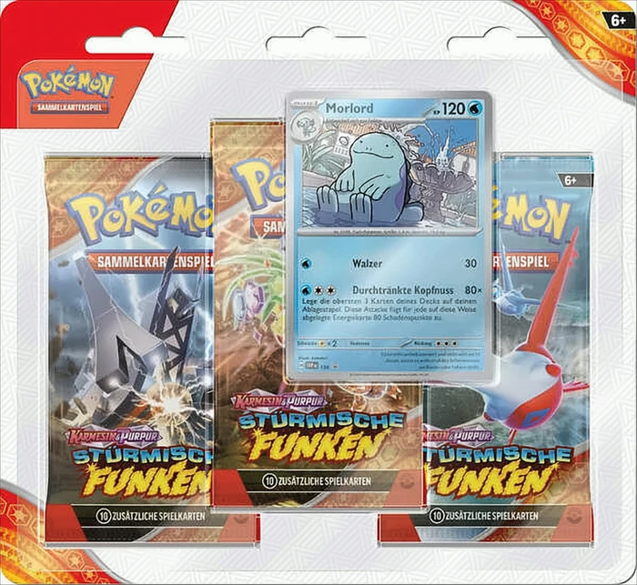 Pokémon - Karmesin & Purpur Stürmische Funken 3-Pack Blister