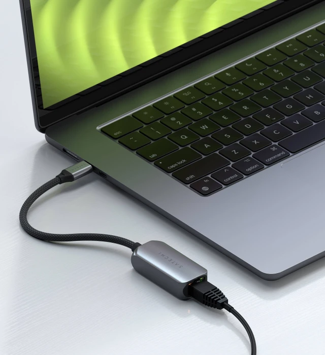 Satechi USB-C 2.5 Gigabit Ethernet Adapter, Space Gray, USB-C 3.0 [Stecker]