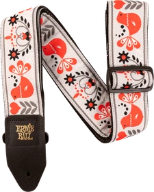 Ernie Ball Classic Jacquard Guitar Strap Red Bird Winter