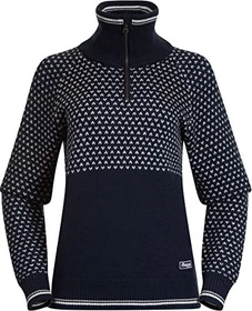 Bergans Alvdal Wool Half Zip Strickpullover navy/vanilla white (Damen)