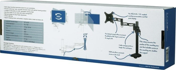 ARCTIC Z1 Monitor Arm schwarz