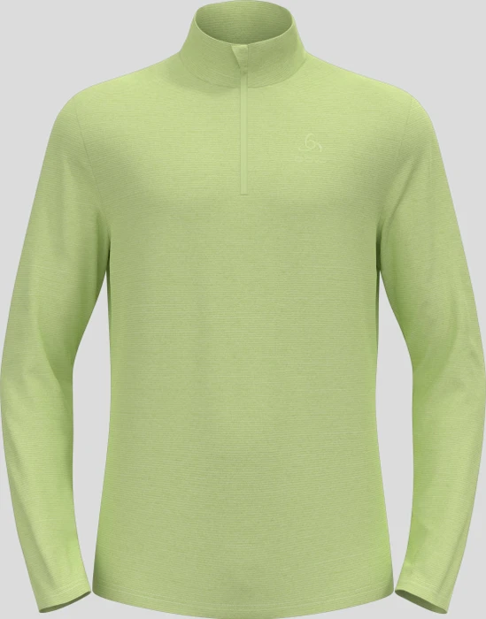 Odlo Roy Midlayer Half Zip Funktionsshirt langarm shadow lime/lime cream (Herren)