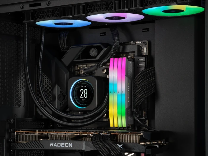 Corsair Vengeance RGB grau UDIMM 32GB Kit, DDR5-6000, CL36-44-44-96