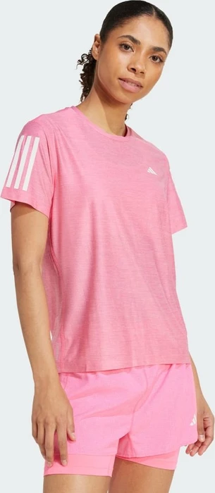 adidas Own The Run Laufshirt kurzarm lucid pink/white (Damen)