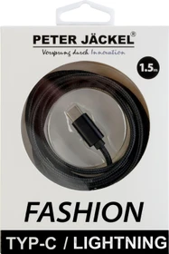 Peter Jäckel Fashion Cable USB-C/Apple Lightning 1.5m schwarz