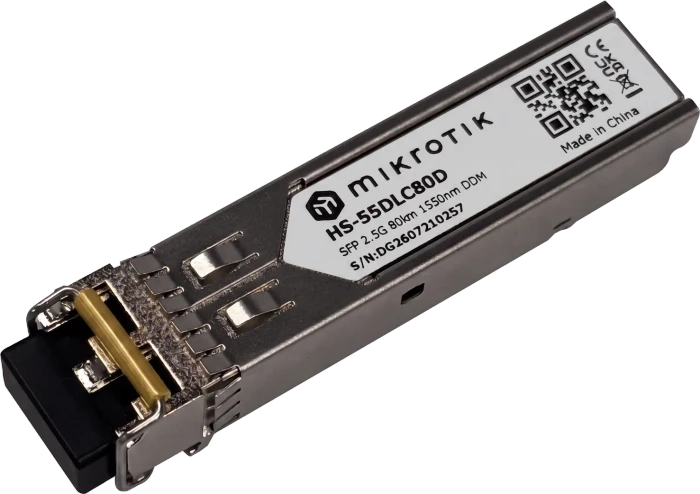 MikroTik RouterBOARD HS-55DLC80D 2.5G LAN-Transceiver, LC-Duplex SM 80km, SFP
