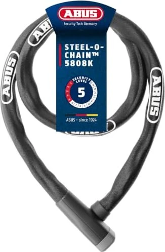 ABUS Steel-O-Chain 5805K/110 Kettenschloss, Schlüssel schwarz