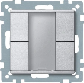 Merten Taster 2-fach Plus aluminium