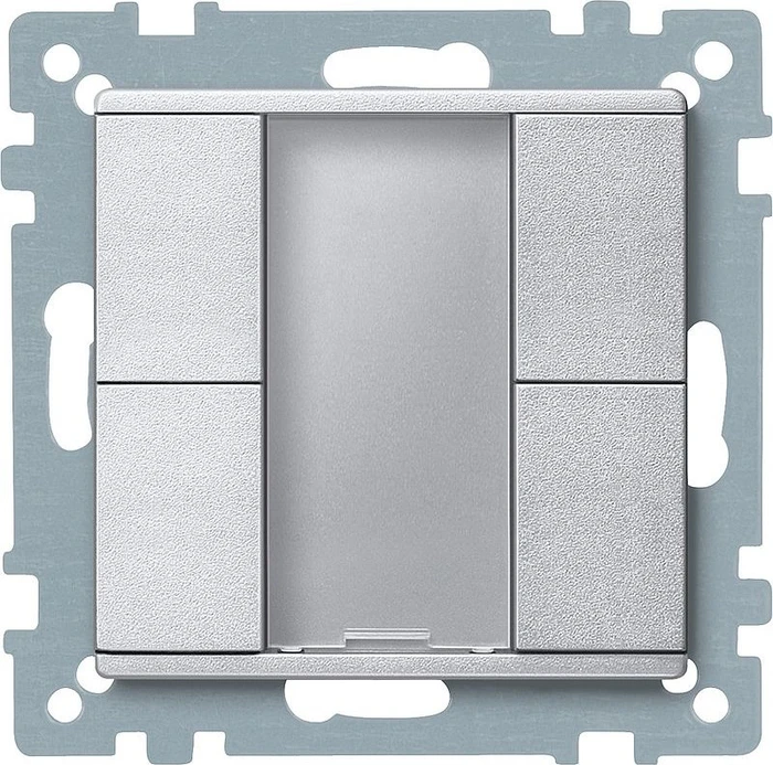 Merten Taster 2-fach Plus aluminium