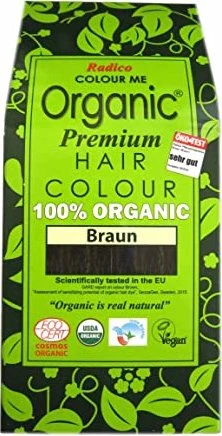 Radico Colour Me Organic temporäre Haarfarbe Braun, 100g